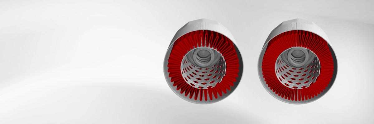 Faltenbanddesigns im Gehäuse