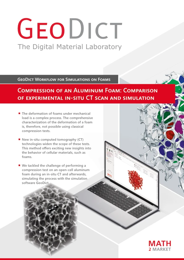 Komprimierung eines Aluminiumschaums: Vergleich von experimentellem In-situ-CT-Scan und Simulation