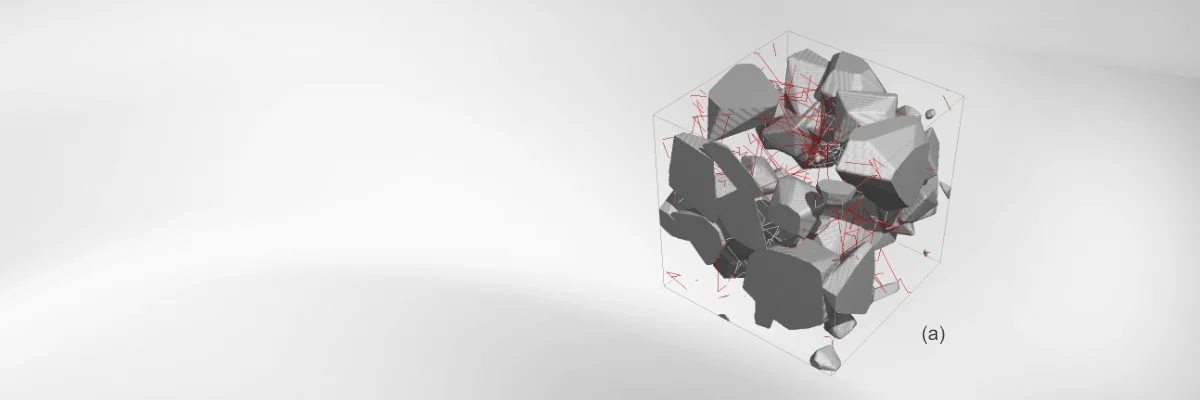 Simulation of molecular diffusion in the transitional regime with DiffuDict: The visualization shows a molecule's trajectory in nano-pores, calculated using the Monte-Carlo method