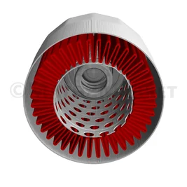 Complete oil filter with 40 pleats