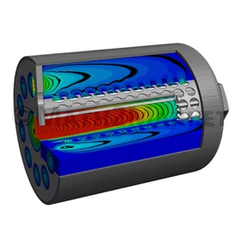 Flow velocity in a complete filter