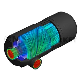 Flow streamlines through a complete filter